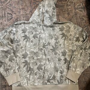 Old Navy Camouflage Hoodie in Gray and Cream